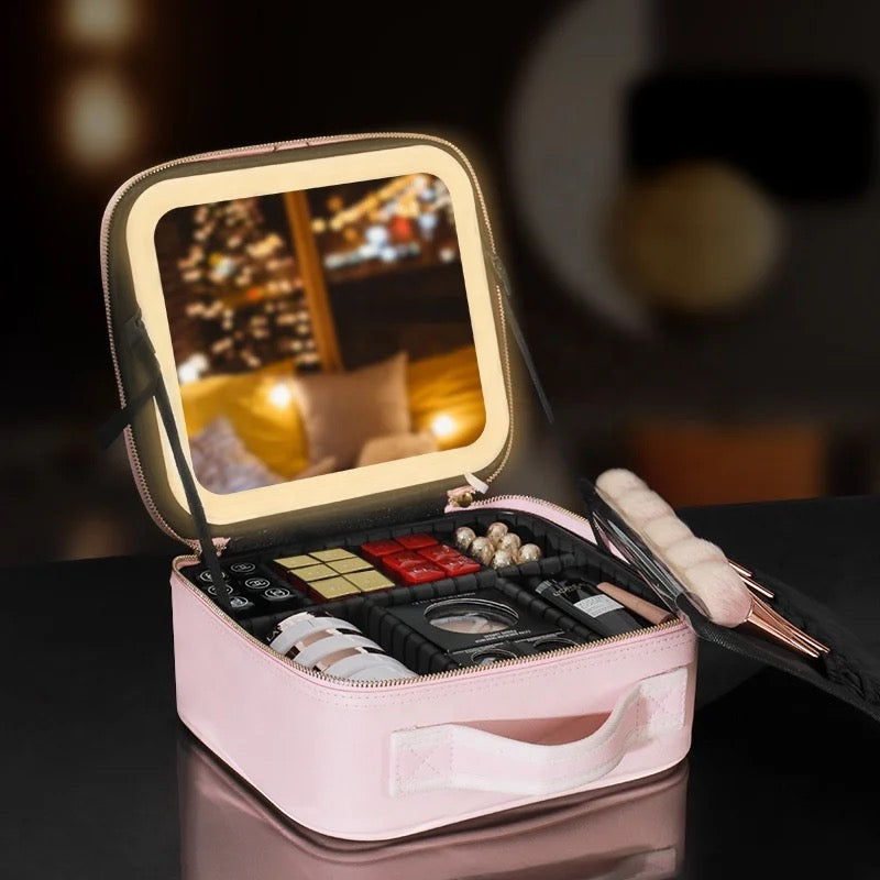 Luxura Pro Removable LED Mirror Makeup Organiser Case