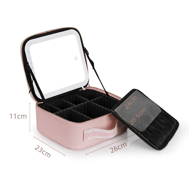 Luxura Pro Removable LED Mirror Makeup Organiser Case