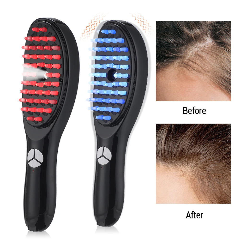 Luxura Pro Electric Massage Comb Blue Red Light Therapy