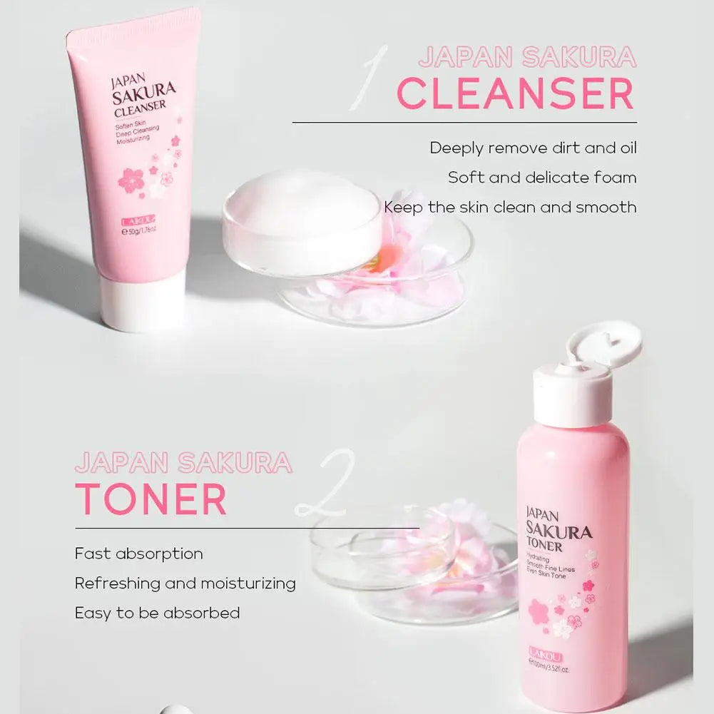 LuxuraPro 6pcs/Set Sakura Skin Care