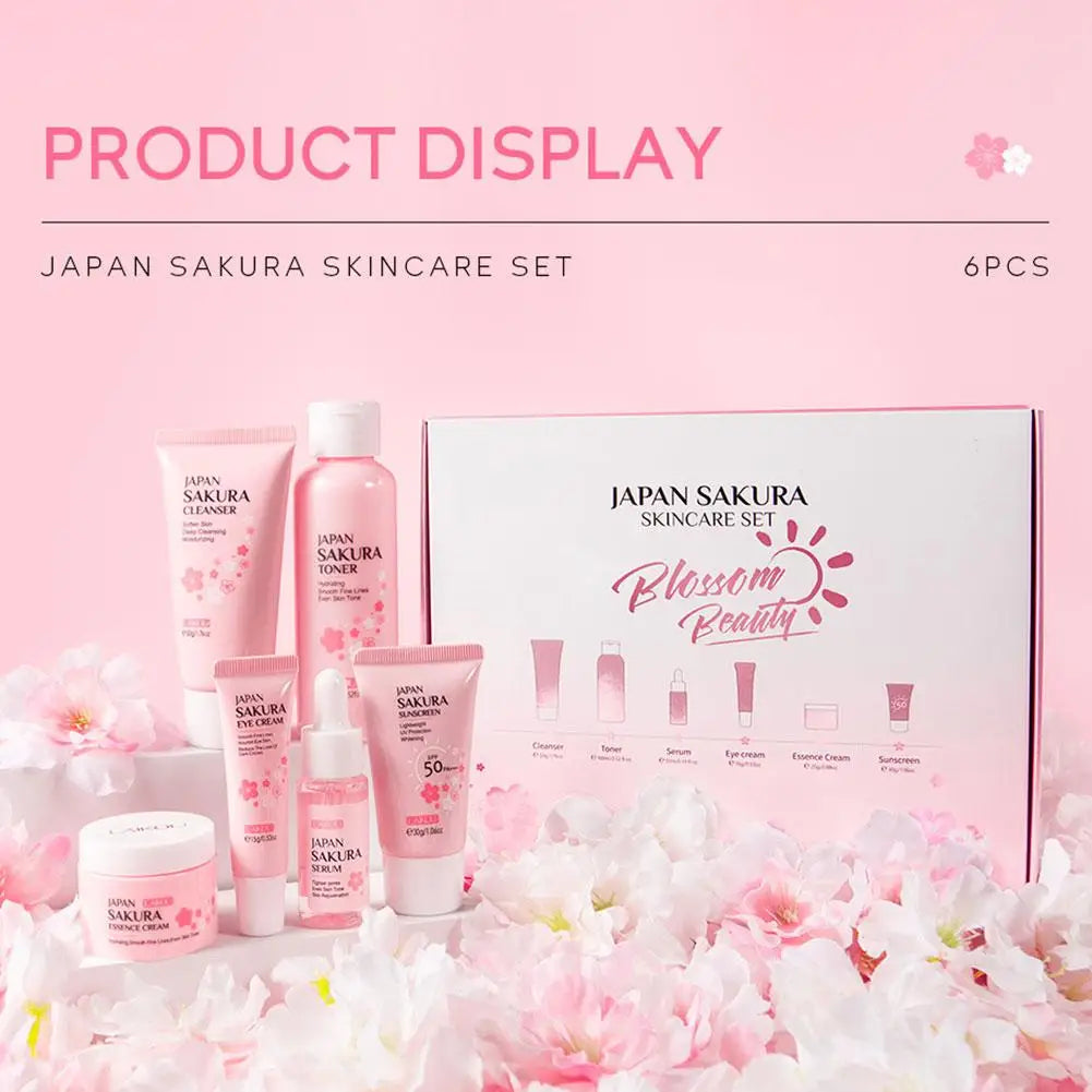 LuxuraPro 6pcs/Set Sakura Skin Care