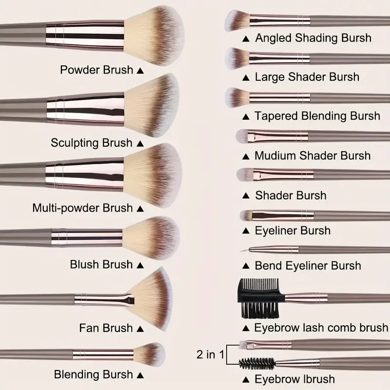 Luxura Pro 3-20Pcs Makeup Brushes Set