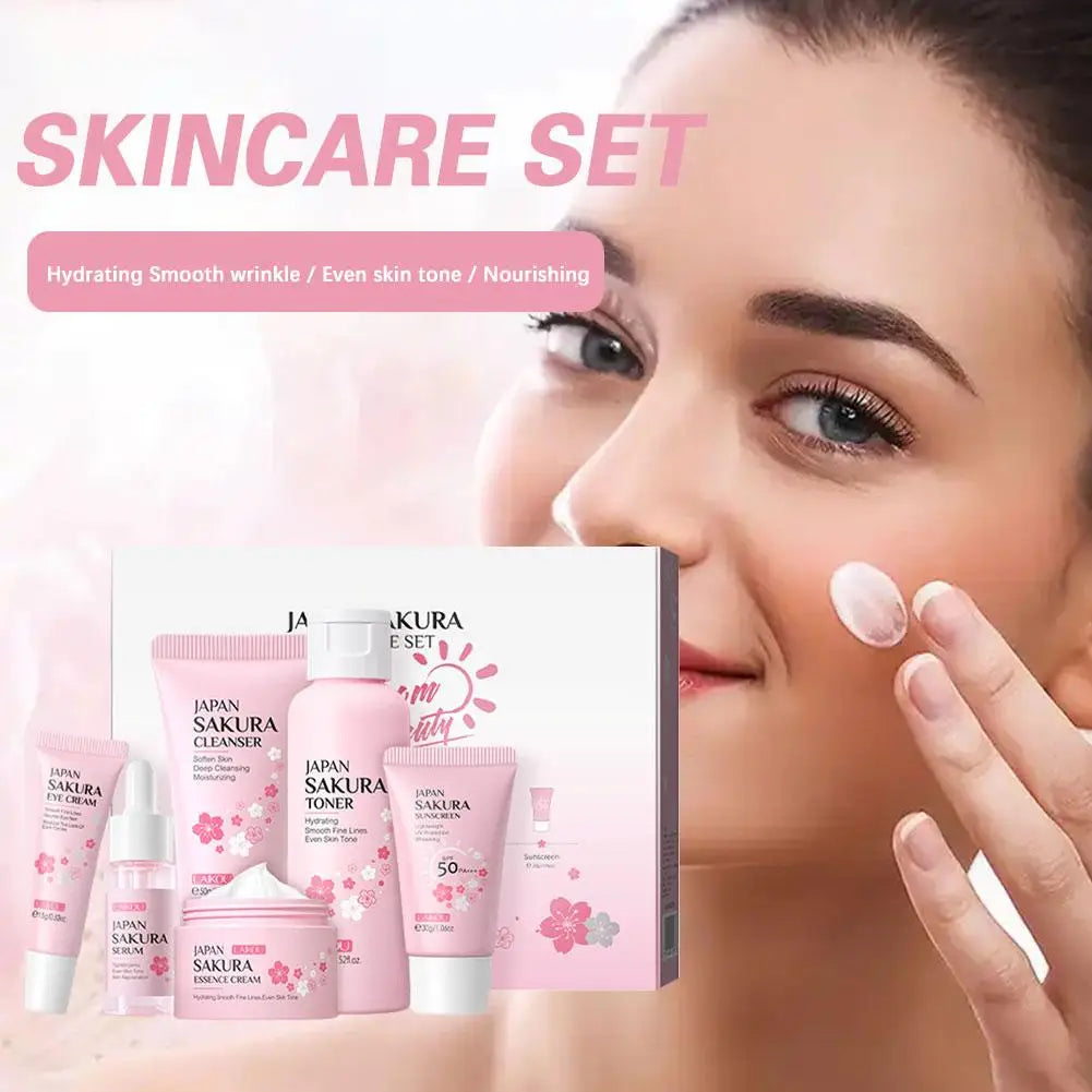 LuxuraPro 6pcs/Set Sakura Skin Care