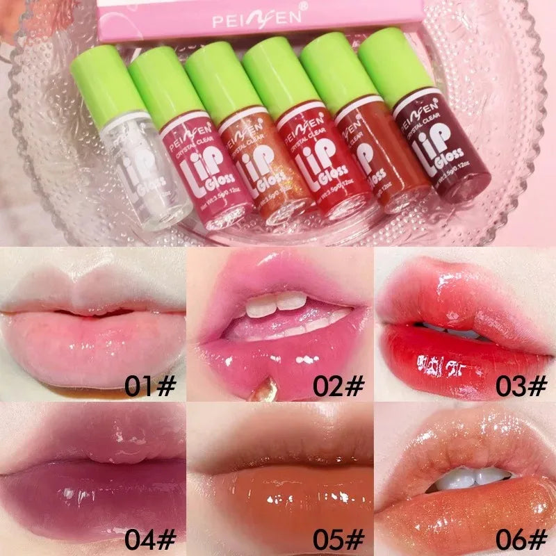 Luxura Pro 6PCS Moisturizing Lip Gloss Transparent Lip Oil Set