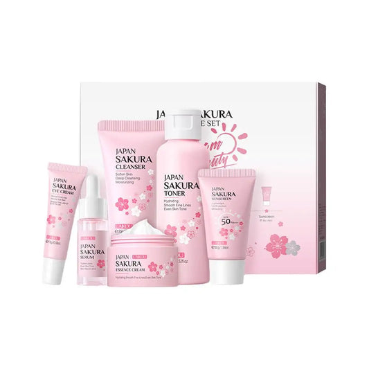 LuxuraPro 6pcs/Set Sakura Skin Care