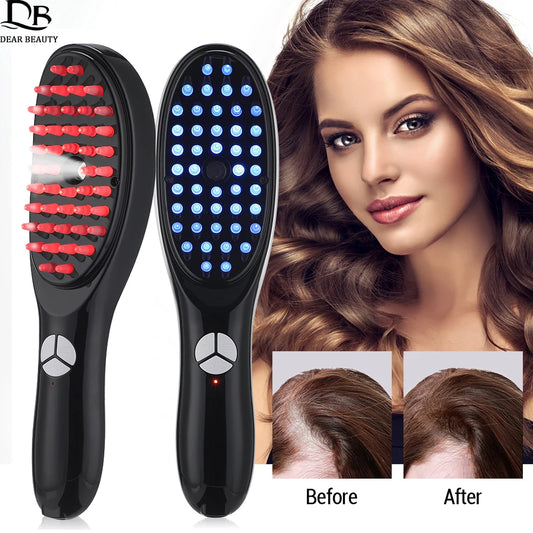 Luxura Pro Electric Massage Comb Blue Red Light Therapy